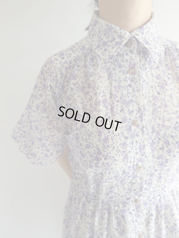 画像6: ★紫の小花柄可憐なワンピ