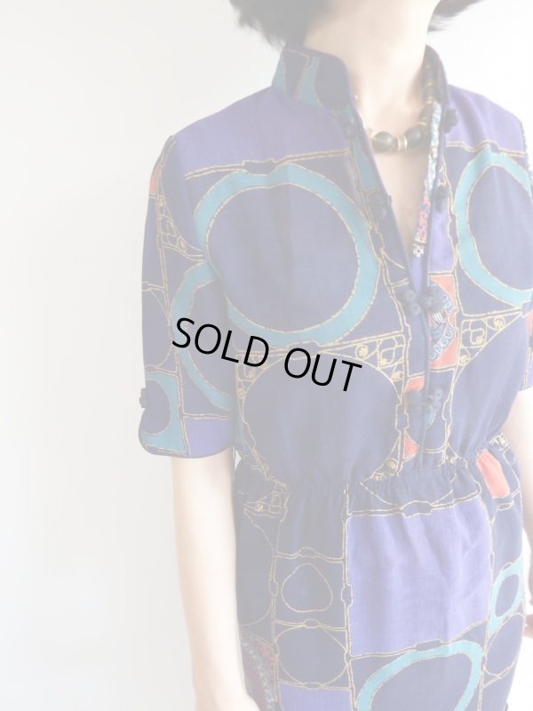 画像3: ★レトロモダンなカッコいい鳥さん柄ワンピ