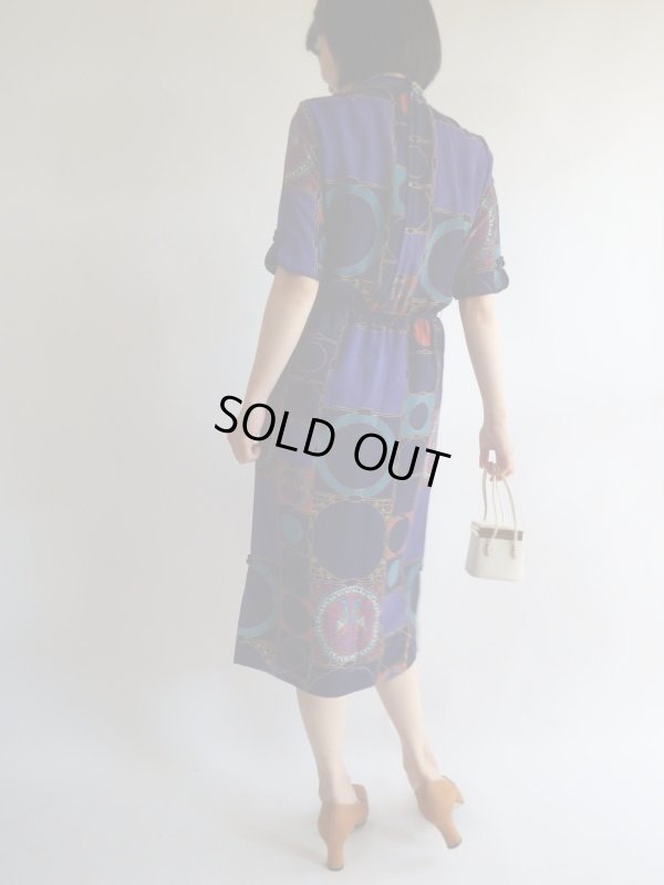 画像5: ★レトロモダンなカッコいい鳥さん柄ワンピ