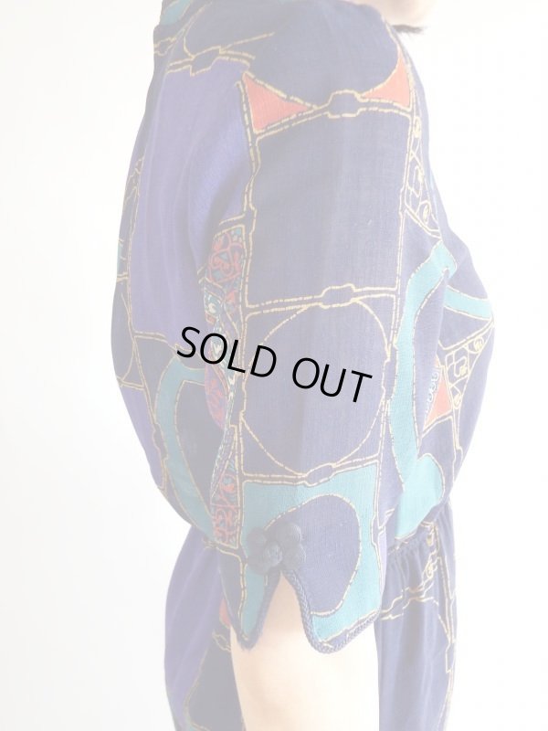 画像8: ★レトロモダンなカッコいい鳥さん柄ワンピ