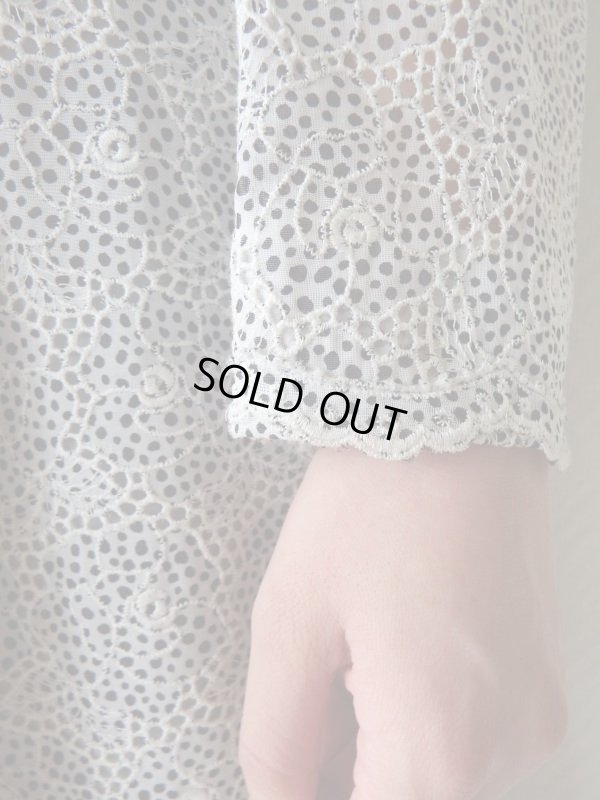 画像11: ★ドットにお花刺繍のエレガントキュートワンピ