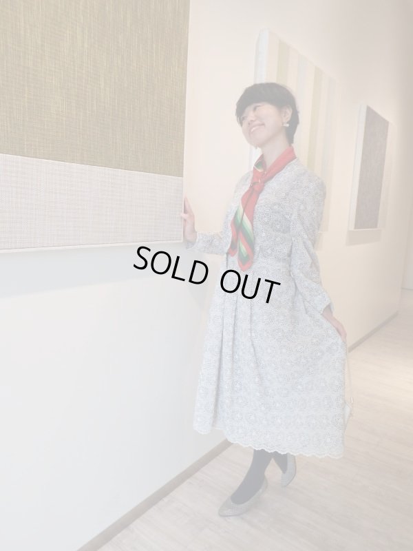 画像3: ★ドットにお花刺繍のエレガントキュートワンピ