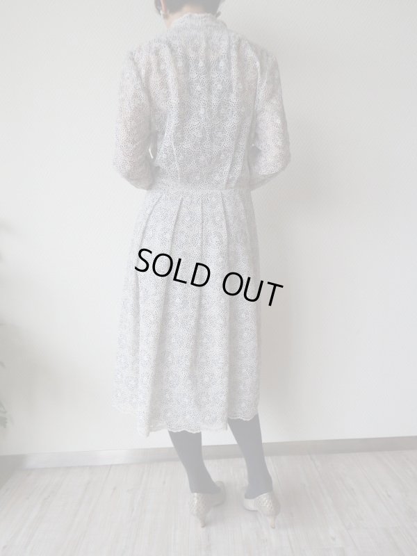 画像5: ★ドットにお花刺繍のエレガントキュートワンピ