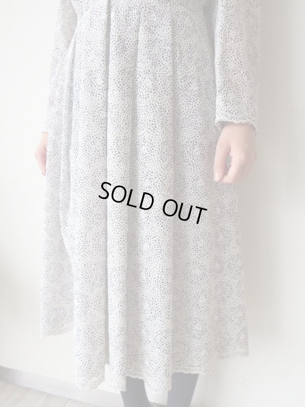 画像10: ★ドットにお花刺繍のエレガントキュートワンピ