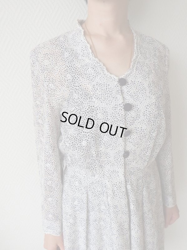 画像6: ★ドットにお花刺繍のエレガントキュートワンピ