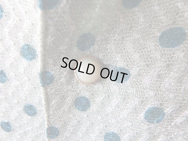 画像11: ★襟元フェイクパールビーズ細工の水玉ワンピ