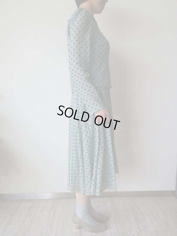 画像3: ★襟元フェイクパールビーズ細工の水玉ワンピ