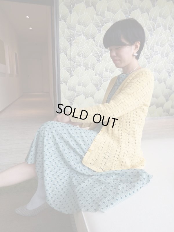 画像12: ★襟元フェイクパールビーズ細工の水玉ワンピ