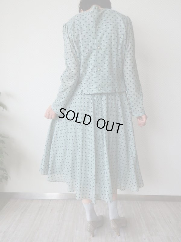 画像4: ★襟元フェイクパールビーズ細工の水玉ワンピ