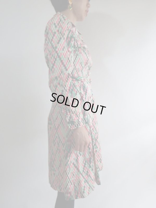 画像4: ★レトロ度満点！幾何学柄ワンピ