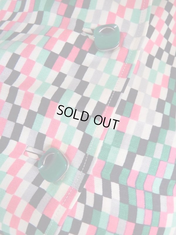 画像7: ★レトロ度満点！幾何学柄ワンピ