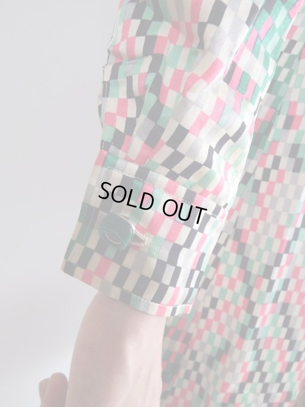 画像10: ★レトロ度満点！幾何学柄ワンピ