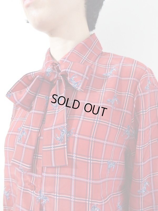 画像9: ★シマウマ柄の棒タイブラウス