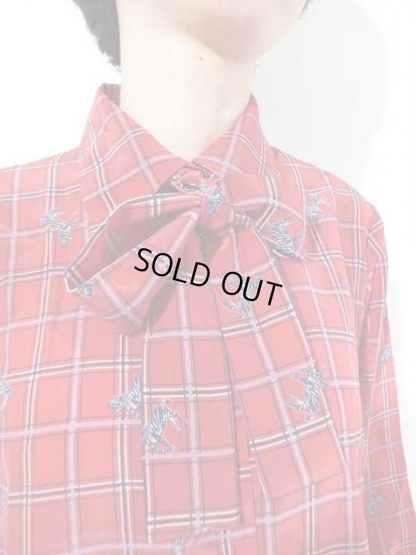 画像6: ★シマウマ柄の棒タイブラウス