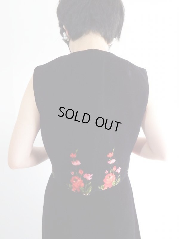 画像5: ★お仕立て品*お花柄のベルベッド素材の豪華セットアップ【送料無料】