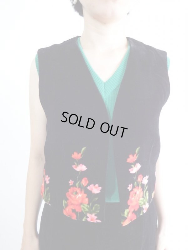 画像3: ★お仕立て品*お花柄のベルベッド素材の豪華セットアップ【送料無料】