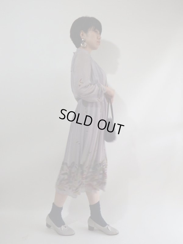 画像3: ★ボタニカル柄の透け感素材ワンピ