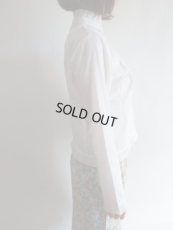 画像5: 未使用★お花レースのスタンドカラーブラウス【送料無料】