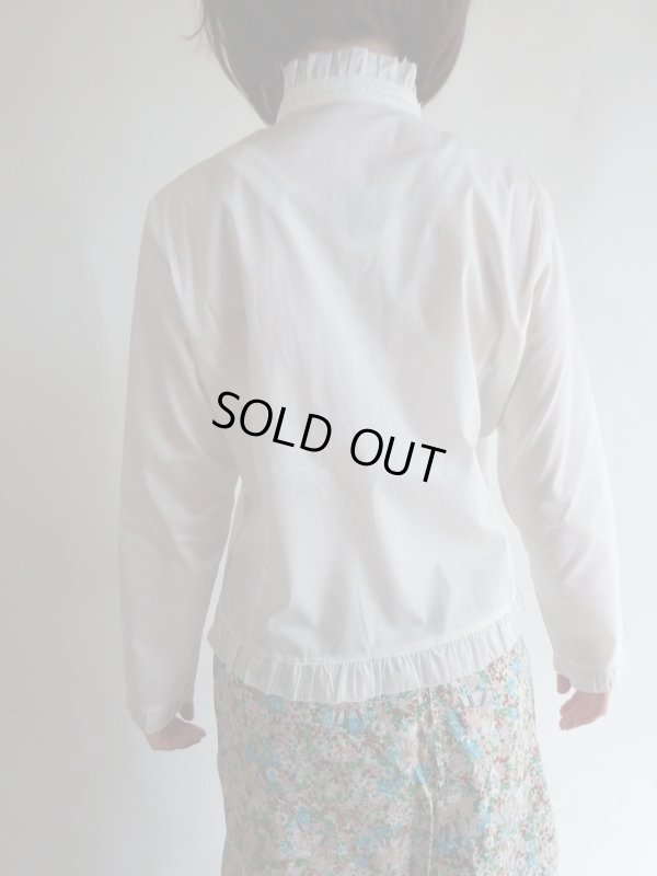 画像6: 未使用★お花レースのスタンドカラーブラウス【送料無料】