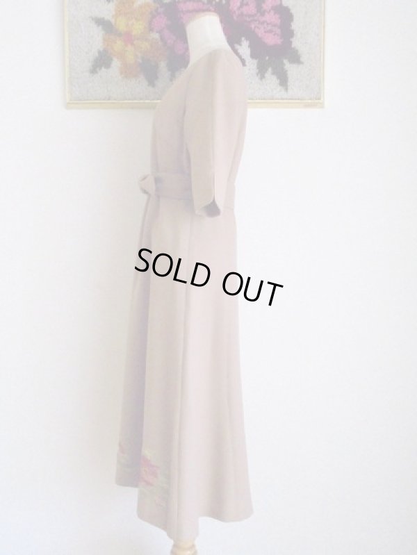 画像6: お花ステッチのクラシカルワンピ