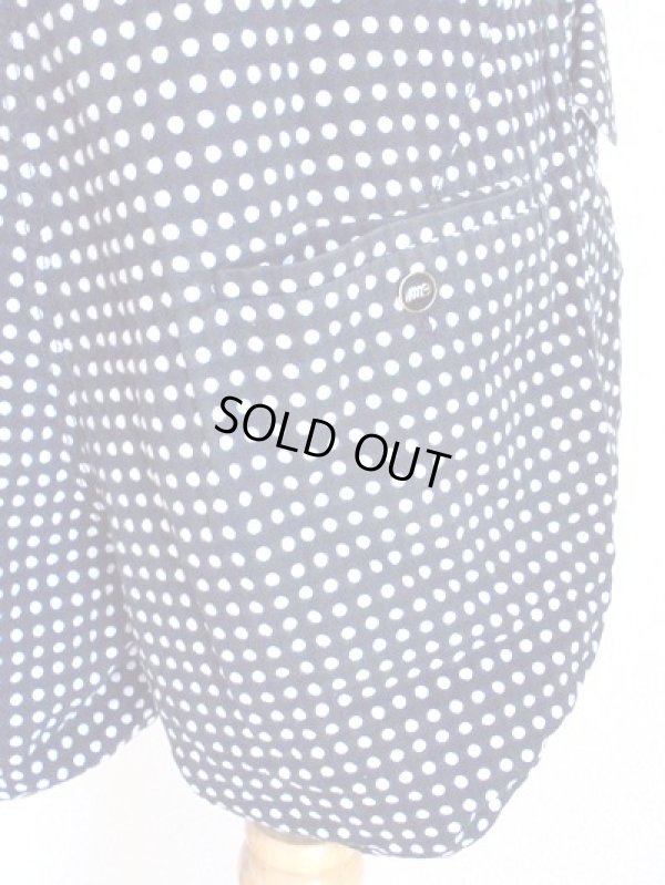 画像7: 濃紺×白水玉のレトロなサロペット