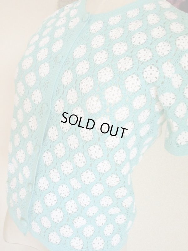 画像5: 超美品*パステルグリーンのレースカーディガン