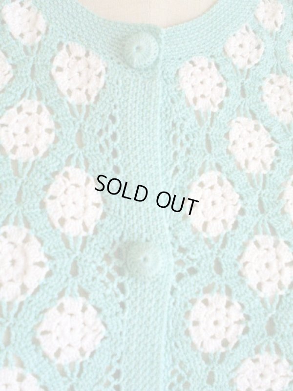 画像3: 超美品*パステルグリーンのレースカーディガン