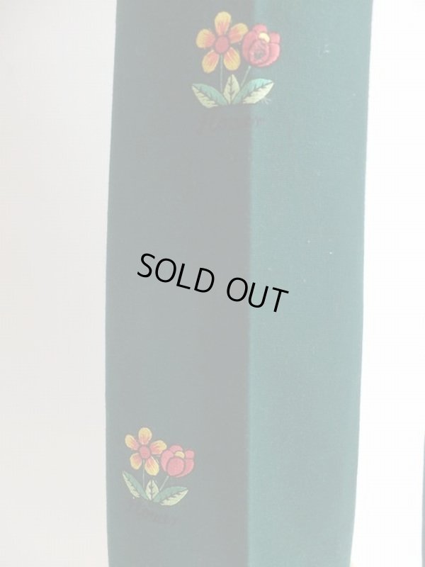 画像7: グリーン色お花刺繍入りレトロパンツ