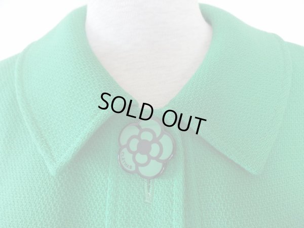 画像11: クレイサス*グリーン色お花ボタンのコート＆ワンピセット