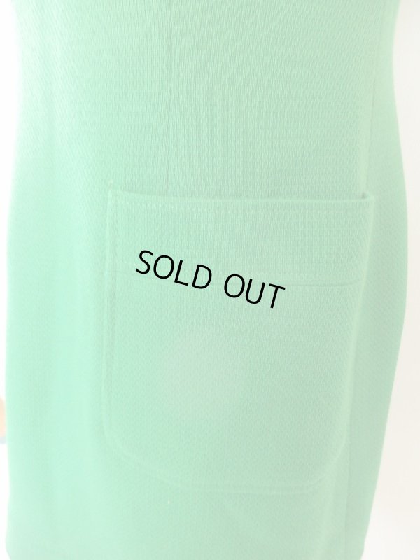 画像5: クレイサス*グリーン色お花ボタンのコート＆ワンピセット