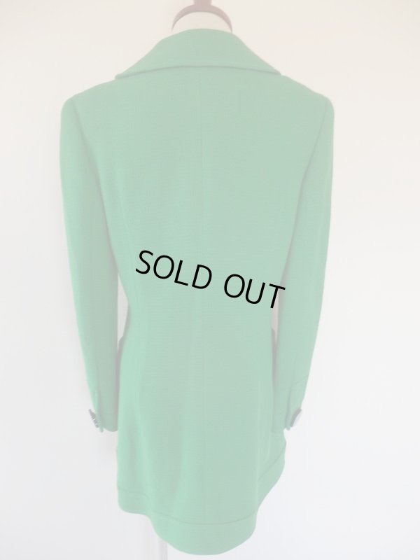 画像15: クレイサス*グリーン色お花ボタンのコート＆ワンピセット