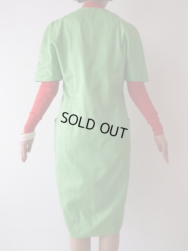画像7: Italy製*鮮やかピスタチオグリーンのワンピ【送料無料】