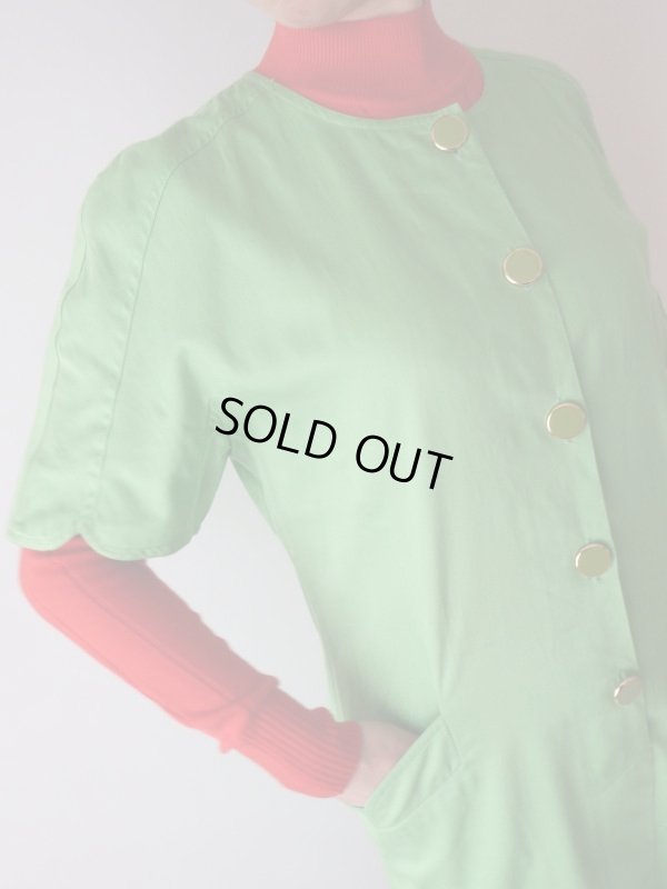 画像4: Italy製*鮮やかピスタチオグリーンのワンピ【送料無料】