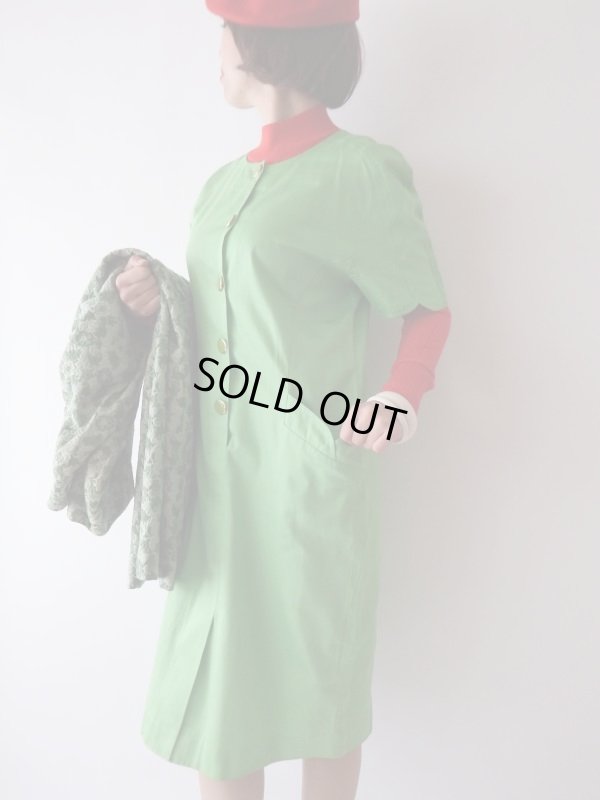 画像3: Italy製*鮮やかピスタチオグリーンのワンピ【送料無料】