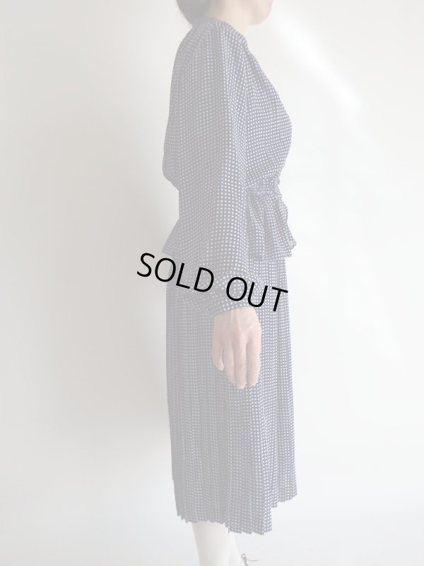 画像5: 未使用*ネイビー色ギンガムチェック柄のセットアップ【送料無料】