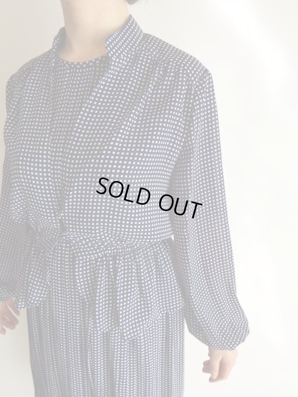 画像7: 未使用*ネイビー色ギンガムチェック柄のセットアップ【送料無料】