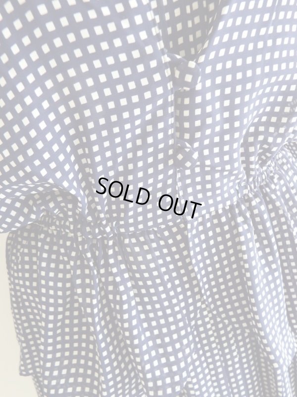 画像9: 未使用*ネイビー色ギンガムチェック柄のセットアップ【送料無料】