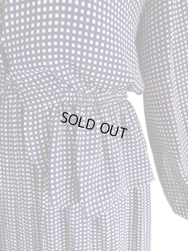 画像8: 未使用*ネイビー色ギンガムチェック柄のセットアップ【送料無料】