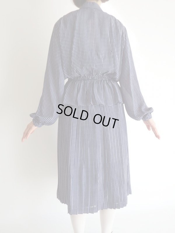 画像6: 未使用*ネイビー色ギンガムチェック柄のセットアップ【送料無料】