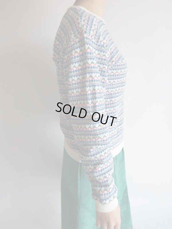 画像5: レトロボーダー柄のコットンニット