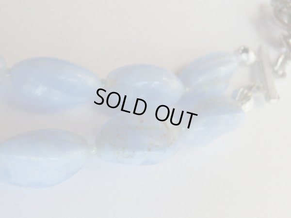 画像6: JAPAN*ブルーアッシュ色の2連ビーズネックレス