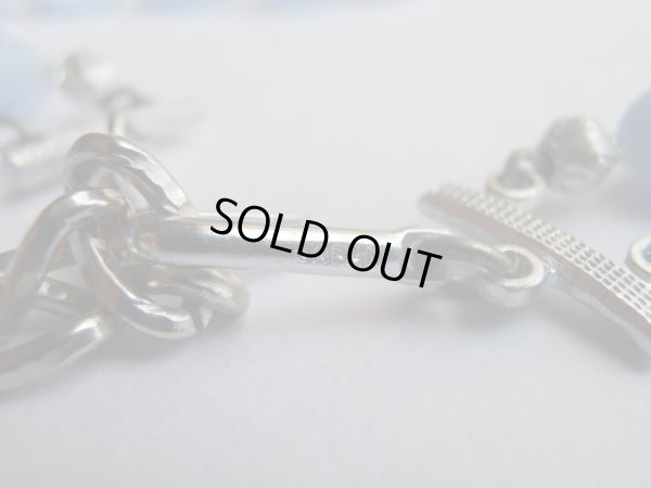 画像5: JAPAN*ブルーアッシュ色の2連ビーズネックレス