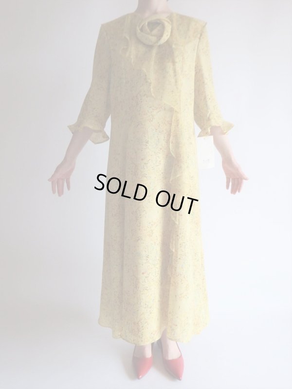 画像5: 未使用*大人イエローのフリル付きロング丈ワンピ【送料無料】