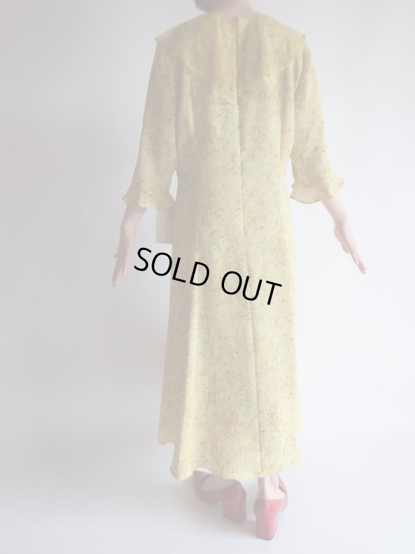 画像7: 未使用*大人イエローのフリル付きロング丈ワンピ【送料無料】