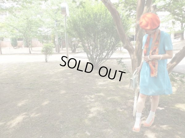 画像3: お仕立て品*お花刺繍のキレイな水色ワンピ【送料無料】