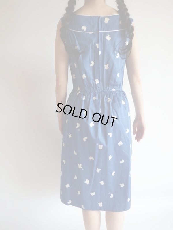 画像6: クレージュ*ラウンドネックのブルー色ワンピ【送料無料】