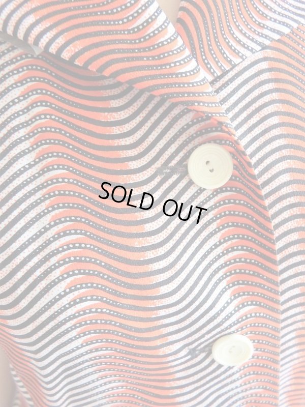 画像7: Dead stock*１３号sizeレトロな変形ボーダーワンピース