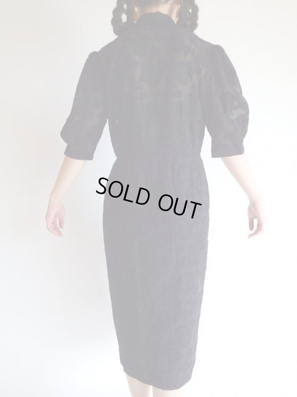 画像6: KEIZO AYATA*プレタポルテ黒色コットンワンピ【送料無料】