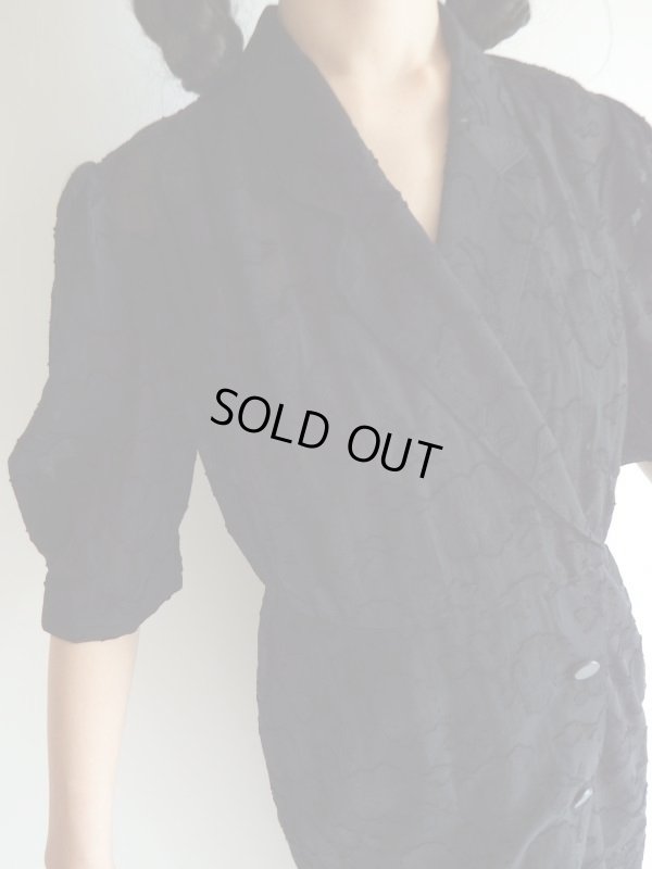 画像7: KEIZO AYATA*プレタポルテ黒色コットンワンピ【送料無料】