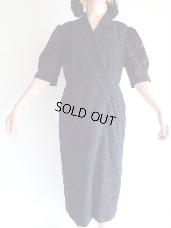 画像4: KEIZO AYATA*プレタポルテ黒色コットンワンピ【送料無料】